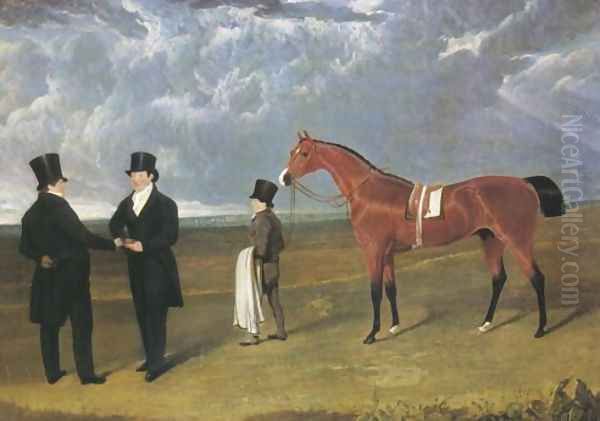 Don Antonio A Bay Racehorse 1824 Oil Painting by John Frederick Herring Snr