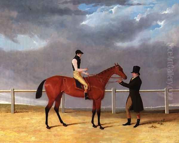 Matilda With Jockey Up Oil Painting by John Frederick Herring Snr