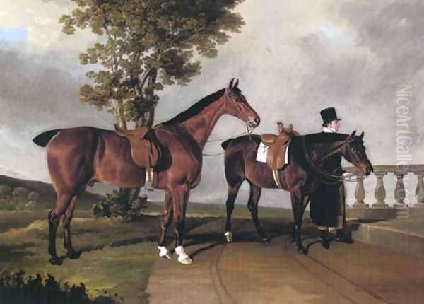 Favorite Hunters Of Lawrence Parsons 1822 Oil Painting by John Frederick Herring Snr