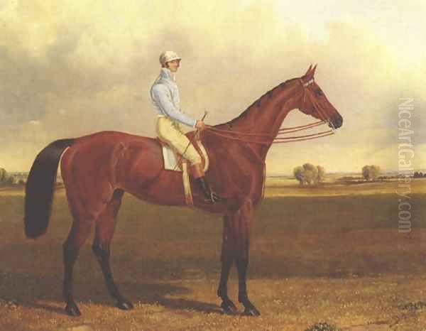 Crucifix With Jockey Up Oil Painting by John Frederick Herring Snr