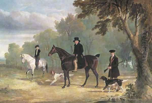 The Sorby Family Of Button Hall 1828 Oil Painting by John Frederick Herring Snr