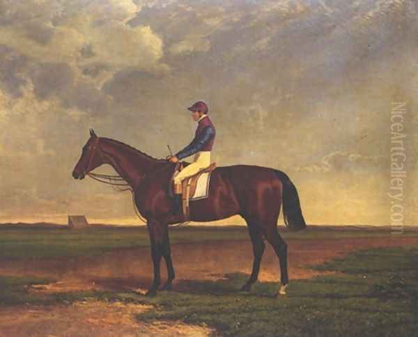 John with Jockey Up Oil Painting by John Frederick Herring Snr