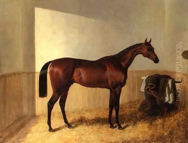 Merry Monarch in Stable Oil Painting by John Frederick Herring Snr