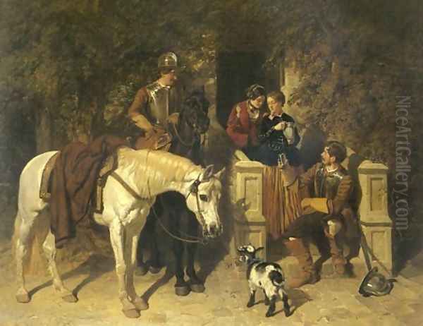 Solders Resting 1850 Oil Painting by John Frederick Herring Snr