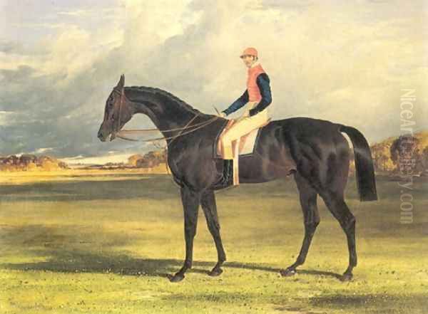 Filly Industry with Jockey Up 1838 Oil Painting by John Frederick Herring Snr