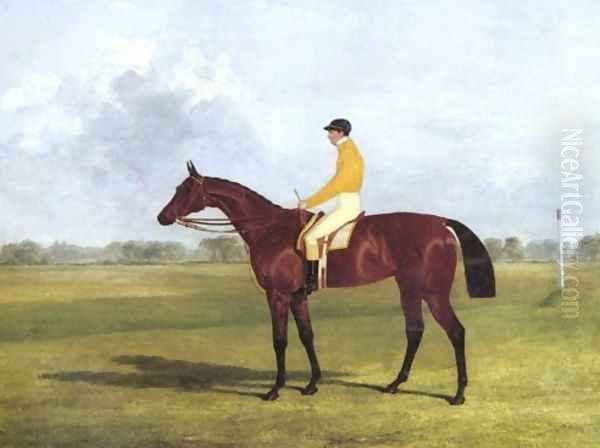 Miss Letty Winner Of The Oaks 1837 Oil Painting by John Frederick Herring Snr