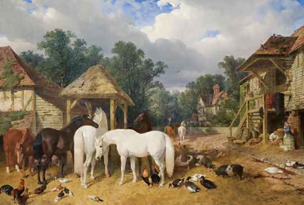 The Farmyard 2 Oil Painting by John Frederick Herring Snr