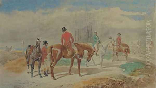 The meet Oil Painting by John Frederick Herring Snr