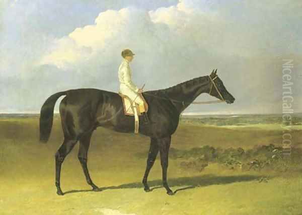 Mr O'Brien's Jonathan Wild, with jockey up Oil Painting by John Frederick Herring Snr