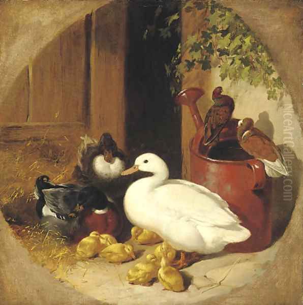 A quiet corner of the farmyard Oil Painting by John Frederick Herring Snr