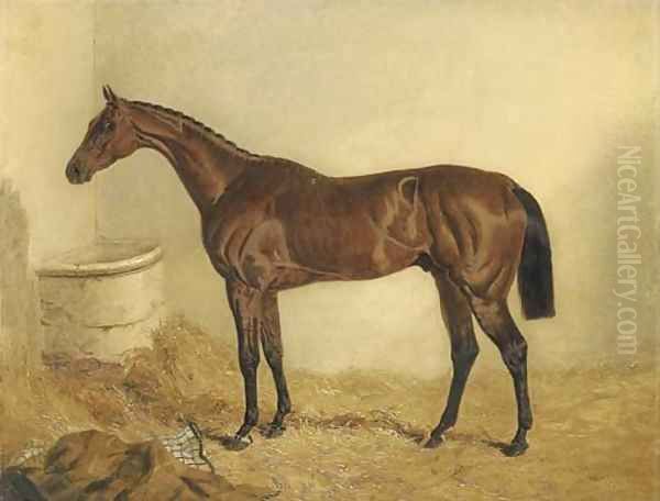 Little Wonder, winner of the Derby, 1840, in a stable Oil Painting by John Frederick Herring Snr