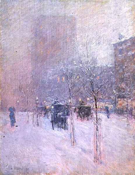 Late Afternoon, New York, Winter, 1900 Oil Painting by Childe Hassam