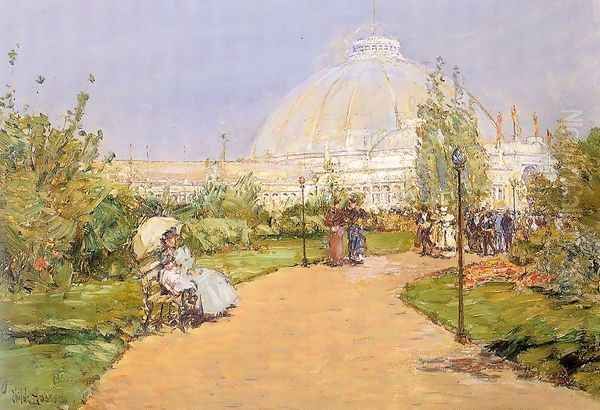 Horticultural Building, World's Columbian Exposition, Chicago 1893 Oil Painting by Childe Hassam