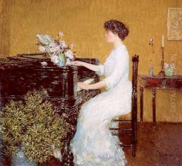 At the Piano 1908 Oil Painting by Childe Hassam