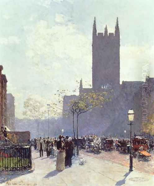 Lower Fifth Avenue, 1890 Oil Painting by Childe Hassam