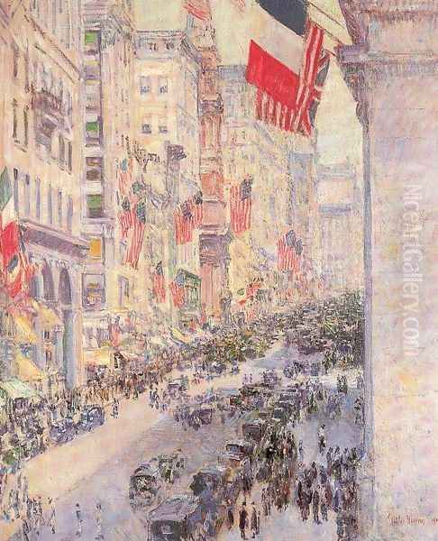 Up the Avenue from Thirty-Fourth Street, May 1917 Oil Painting by Childe Hassam