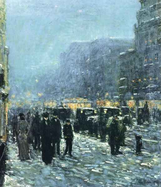 Broadway and 42nd Street Oil Painting by Childe Hassam