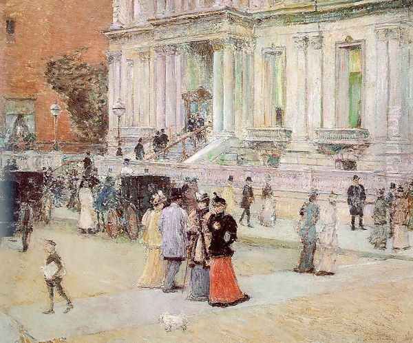 The Manhattan Club (The Stewart Mansion) 1891 Oil Painting by Childe Hassam