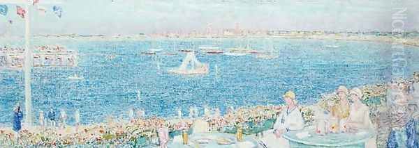 Afternoon, Devon Yacht Club, 1930 Oil Painting by Childe Hassam