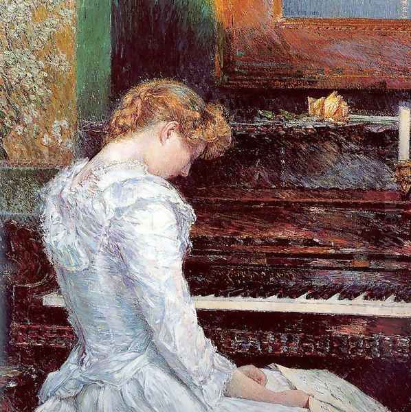 The Sonata 1893 Oil Painting by Childe Hassam