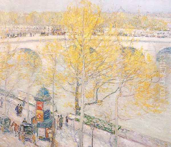 Pont Royal, Paris 1897 Oil Painting by Childe Hassam