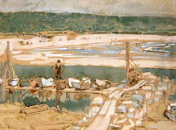 Good Harbor Beach, Gloucester, 1909 Oil Painting by Childe Hassam