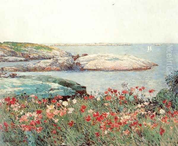 Poppies, Isles of Shoals 1891 Oil Painting by Childe Hassam