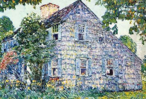 Old House, East Hampton Oil Painting by Childe Hassam