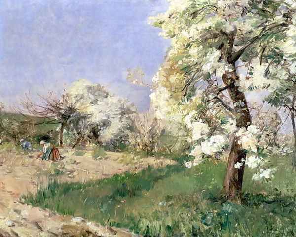 Pear Blossoms, Villiers-de-Bel Oil Painting by Childe Hassam