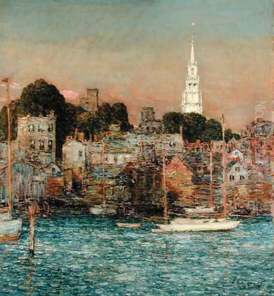 October Sundown, Newport, 1901 Oil Painting by Childe Hassam