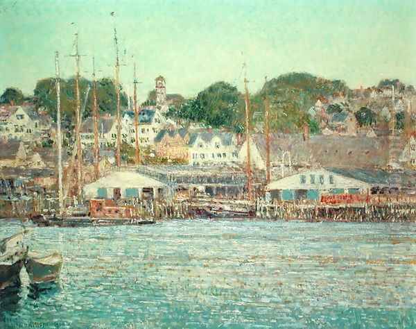 Gloucester Harbour, 1917 Oil Painting by Childe Hassam