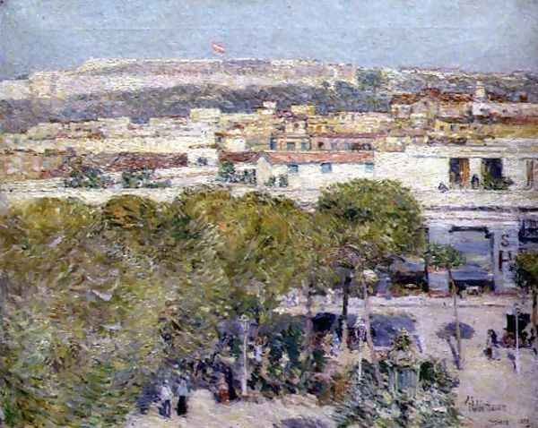 Place Centrale and Fort Cabanas, Havana, 1895 Oil Painting by Childe Hassam