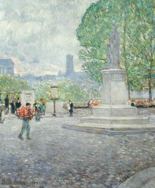 Quai Malaquais, 1897 Oil Painting by Childe Hassam