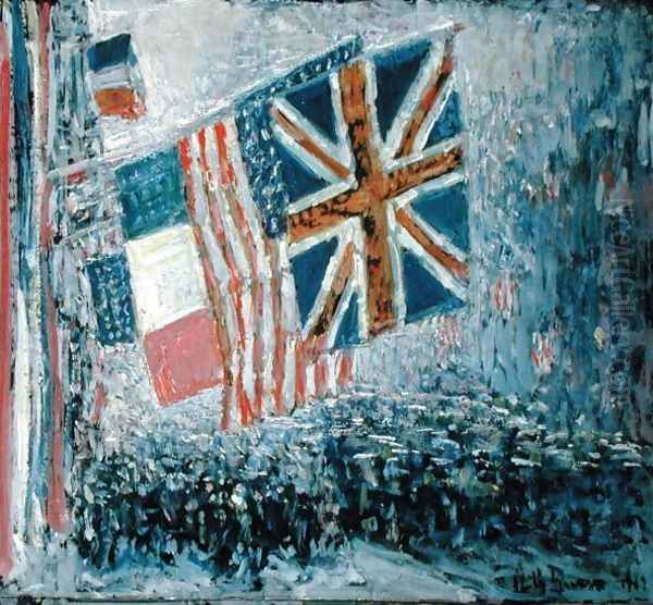 The Big Parade Oil Painting by Childe Hassam