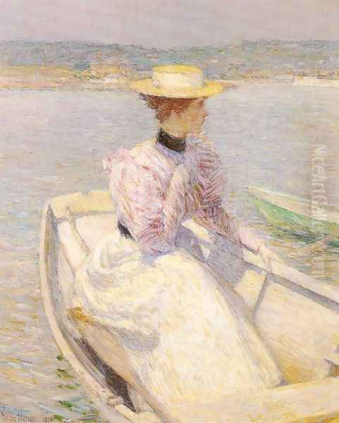 The White Dory, Gloucester 1895 Oil Painting by Childe Hassam