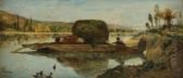 Bords Du Rhone Oil Painting by Adolphe Appian