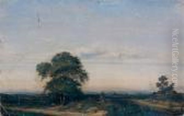 Paysage Avec Personnages Oil Painting by Adolphe Appian