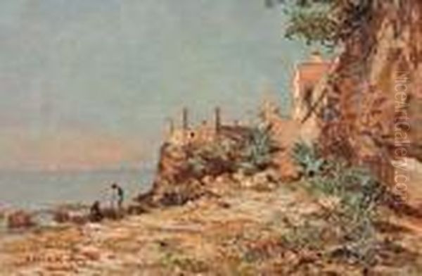 Villa Sur La Cote Mediterranneenne Oil Painting by Adolphe Appian