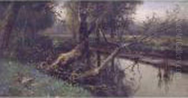 Le Ruisseau A Artemare Oil Painting by Adolphe Appian