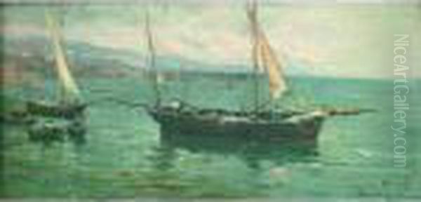 Marine Oil Painting by Adolphe Appian