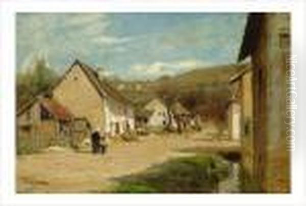 Rue De Village Oil Painting by Adolphe Appian