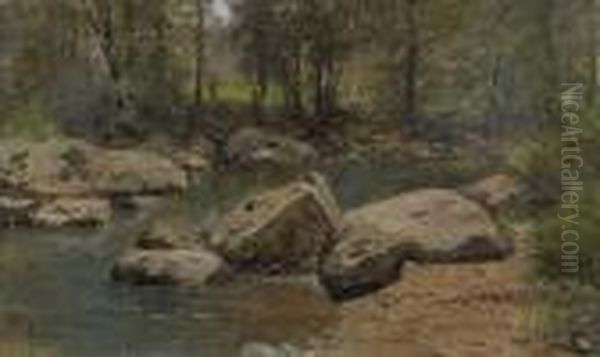 Riviere En Sous-bois Oil Painting by Adolphe Appian