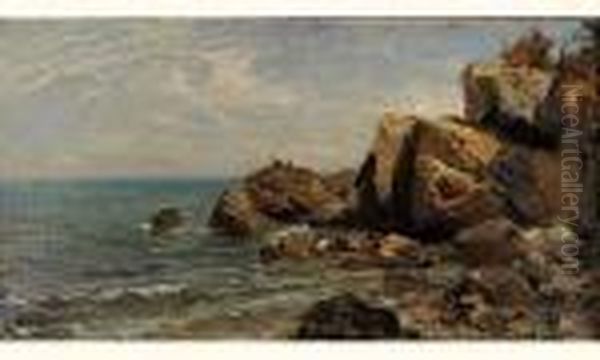 Pecheurs Aux Environs De Monaco Oil Painting by Adolphe Appian