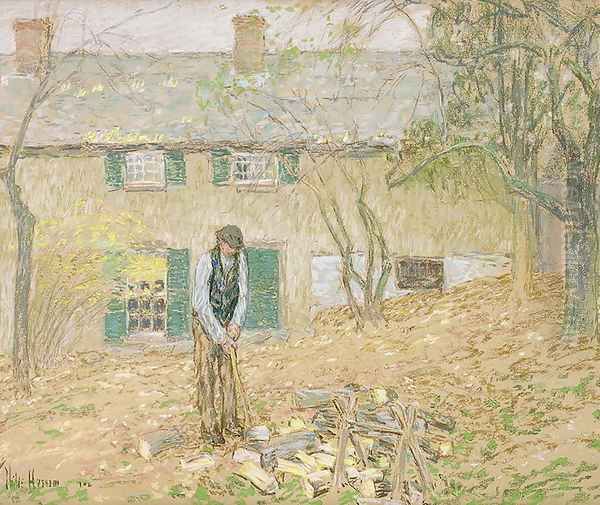 Woodchopper, 1902 Oil Painting by Childe Hassam