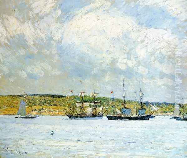 A Parade of Boats Oil Painting by Childe Hassam