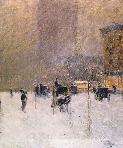 Winter Afternoon in New York, 1900 Oil Painting by Childe Hassam