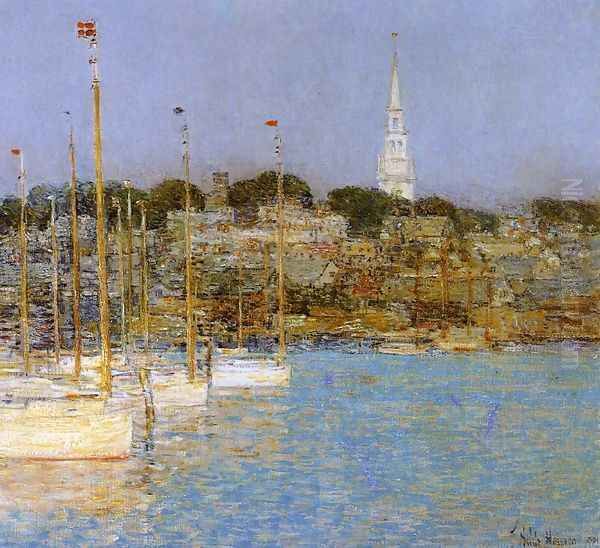 Cat Boats, Newport Oil Painting by Childe Hassam