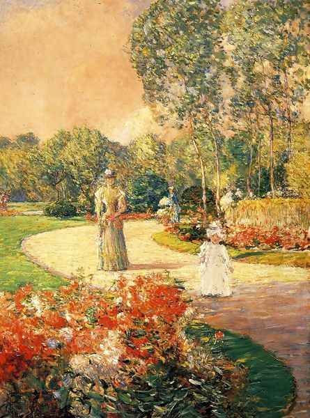 Parc Monceau, Paris Oil Painting by Childe Hassam