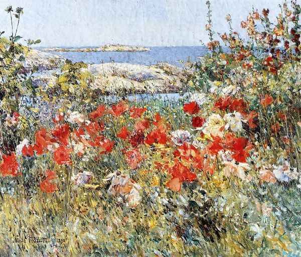 Celia thaxter's Garden, Isles of Shoals, Maine Oil Painting by Childe Hassam