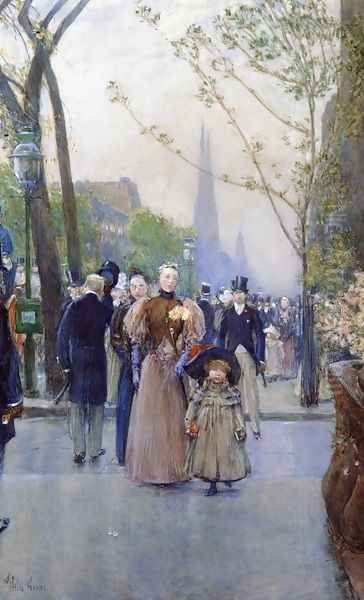 Fifth Avenue Oil Painting by Childe Hassam